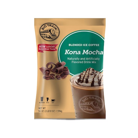 Big Train Big Train Kona Mocha Blended Ice Coffee Powdered Drink Mix 3.5lbs, PK5 BT.610830